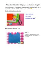 Tài liệu Móc chìa khóa kiêm ví đựng vé xe cho teens đãng trí pdf