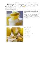 Tài liệu Các công thức đồ uống mát lạnh cho mùa hè này doc