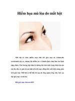 Tài liệu Hiểm họa mù lòa do mắt hột docx
