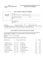 Tài liệu Giấy chứng nhận sức khỏe pptx