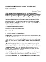 Tài liệu Quản lý Resource Mailboxes trong Exchange Server 2007 (Phần 1) doc