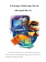 Tài liệu E-learning: Thành công vẫn còn nằm ngoài tầm với pptx