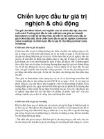 Tài liệu Chiến lược đầu tư giá trị nghịch & chủ động pptx