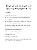 Tài liệu Đề nghị giải quyết chế độ người hoạt động kháng chiến giải phóng dân tộc doc