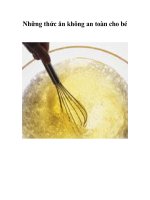 Tài liệu Những thức ăn không an toàn cho bé doc