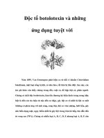 Tài liệu Độc tố botolotoxin và những ứng dụng tuyệt vời pdf