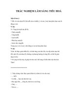 Tài liệu TRẮC NGHIỆM LÂM SÀNG TIÊU HOÁ docx