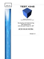 Tài liệu Developing and Implementing Web Applications with Microsoft Visual C# .NET MCSD/MCAD/MCDBA Version 5.1 pdf