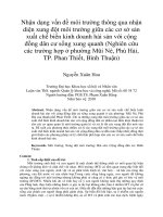 Nhận dạng vấn đề môi trường thông qua nhận diện xung đột môi trường giữa các cơ sở sản xuất chế biến kinh doanh hải sản với cộng đồng dân cư sống xung quanh 