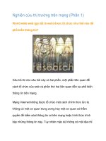 Tài liệu Nghiên cứu thị trường trên mạng (Phần 1) docx