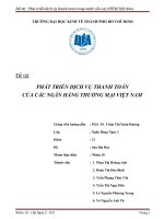 Phát triển dịch vụ thanh toán trong nước của các ngân hàng thương mại việt nam 