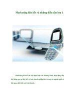 Tài liệu Marketing liên kết và những điều cần lưu ý docx