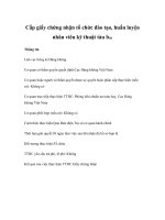 Tài liệu Cấp giấy chứng nhận tổ chức đào tạo, huấn luyện nhân viên kỹ thuật tàu bay doc