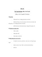 Tài liệu Ôn Tập Bài Hát: Bầu Trời Xanh (Nhạc và lời: Nguyễn Văn Quỳ) pptx