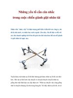 Tài liệu Những yếu tố cần cân nhắc trong cuộc chiến giành giật nhân tài ppt