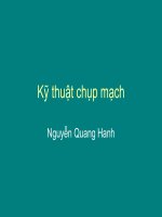 Tài liệu Kỹ thuật chụp mạch docx