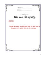 Luận văn instant messenger cho thiết bị di động với chức năng tự động phát hiện sự hiện diện của các nút mạng 