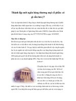 Tài liệu Thành lập mới ngân hàng thương mại cổ phần: có gì cần lưu ý? pptx