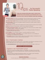 Tài liệu 10 TIPS FOR SUCCESSFUL PUBLIC SPEAKING ppt