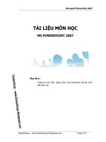 Tài liệu TÀI LIỆU MÔN HỌC MICROSOFT POWERPOINT 2007 ppt
