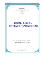 TIỂU LUẬN: kiểm tra đánh giá chất lượng học sinh