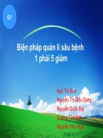 Tài liệu Biện pháp quản lí sâu bệnh 1 phải 5 giảm docx