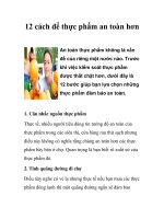 Tài liệu 12 cách để thực phẩm an toàn hơn pptx