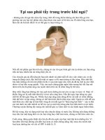 Tài liệu Tại sao phải tẩy trang trước khi ngủ? ppt