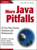 Tài liệu More Java Pitfalls: 50 New Time-Saving Solutions and Workarounds docx