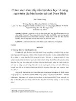 Chính sách thúc đẩy tiến bộ khoa học và công nghệ trên địa bàn huyện tại tỉnh nam định 