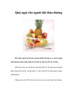 Tài liệu Quả ngọt cho người đái tháo đường pptx