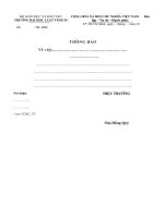 MẪU THÔNG BÁO 