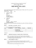 Tài liệu HỢP ĐỒNG MUA BÁN ppt