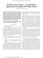 Pseudo vector control – an alternative approach for brushless DC motor drives 