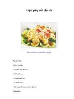 Tài liệu Đậu phụ sốt chanh doc