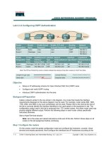 Tài liệu Lab 2.3.4 Configuring OSPF Authentication pptx