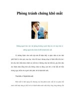 Tài liệu Phòng tránh chứng khô mắt pptx