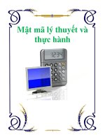 Tài liệu Mật mã lý thuyết và thực hành pdf