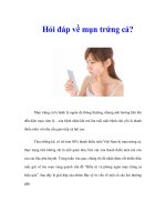 Tài liệu Hỏi đáp về mụn trứng cá? pptx