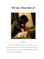 Tài liệu Mất ngủ - Dùng thuốc gì? pdf