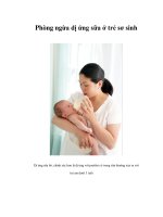 Tài liệu Phòng ngừa dị ứng sữa ở trẻ sơ sinh ppt