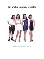 Tài liệu Gầy hơn làm giảm nguy cơ ung thư pptx