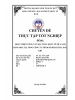 Hoàn thiện công tác đấu thầu quốc tế mua sắm hàng hóa tại tổng công ty  thăm dò khai thác dầu khí (PVEP)  trong điều kiện hội nhập kinh tế quốc tế 