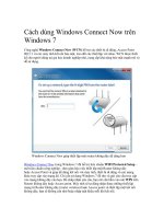 Tài liệu Cách dùng Windows Connect Now trên Windows 7 docx