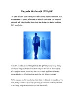 Tài liệu 8 nguyên tắc cho một CEO giỏi! ppt