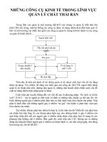 Tài liệu NHỮNG CÔNG CỤ KINH TẾ TRONG LĨNH VỰC QUẢN LÝ CHẤT THẢI RẮN ppt