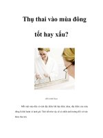 Tài liệu Thụ thai vào mùa đông tốt hay xấu? ppt