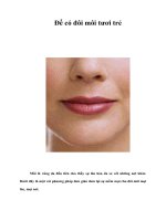 Tài liệu Để có đôi môi tươi trẻ ppt