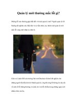 Tài liệu Quản lý mới thường mắc lỗi gì? pdf