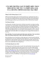 Tài liệu CÂU HỎI THƯỜNG GẶP VỀ PHIÊN ĐIỀU TRẦN THEO ĐÚNG THỦ TỤC VÀ PHIÊN HÒA GIẢI ppt